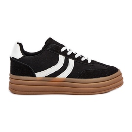 Sneaker eleganti sulla piattaforma in bianco e nero