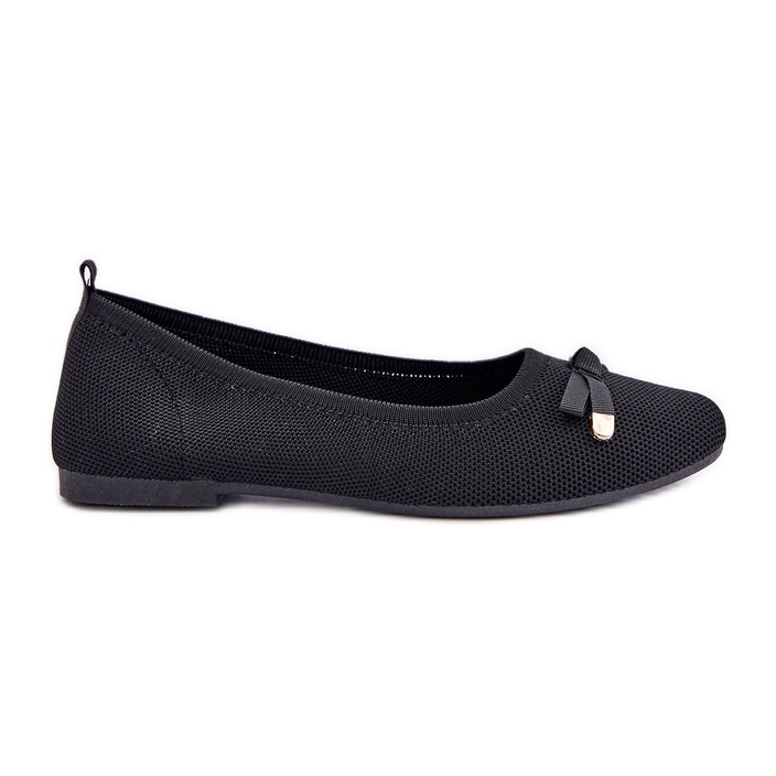 Mesh Ballerinas con un arco nero