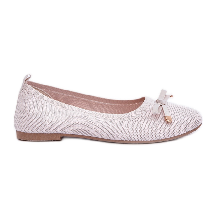 Mesh ballerinas con un leggero mendicante beige