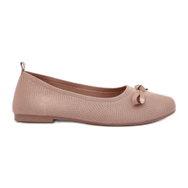 Mesh ballerinas con un bro beige