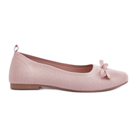 Mesh Ballerinas con un arco rosa