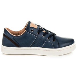 Ax Boxing Sneakers in ecopelle blu