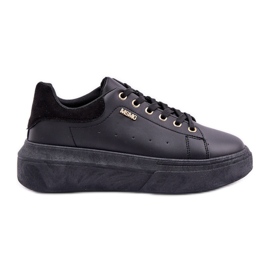 Sneaker da donna sulla piattaforma Eco Leather Black nero