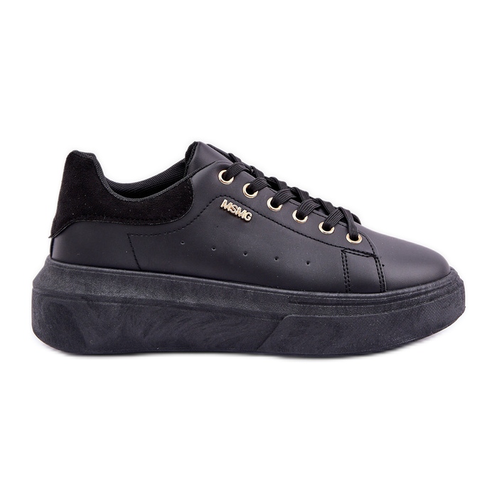 Sneaker da donna sulla piattaforma Eco Leather Black nero