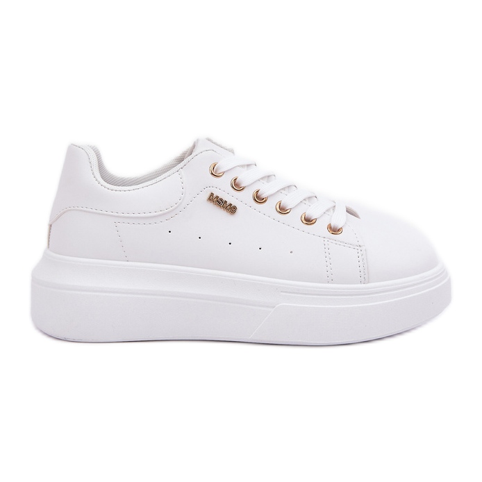 Sneaker femminili sulla piattaforma Eco Leather White bianca