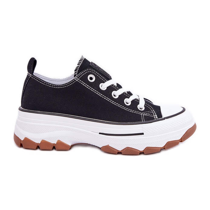 News Sneaker da donna basse sulla piattaforma nera nero