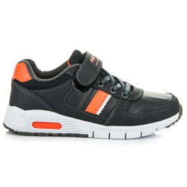 Ax Boxing Scarpe per rilegatura e velcro grigio