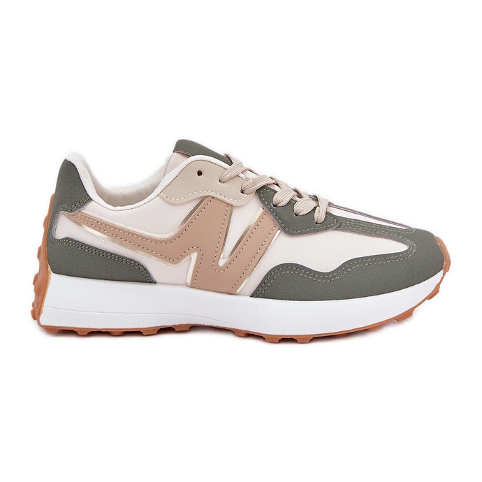 Scarpe sportive da donna beige-verde