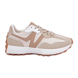Scarpe sportive da ginnastica da donna beige