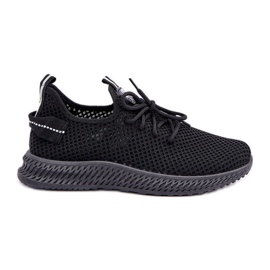 Scarpe sportive femminili ramificate da donna nere nero