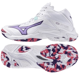 Mizuno Wave Lightning Z8 Mid V1GC240520 Scarpe bianche bianco