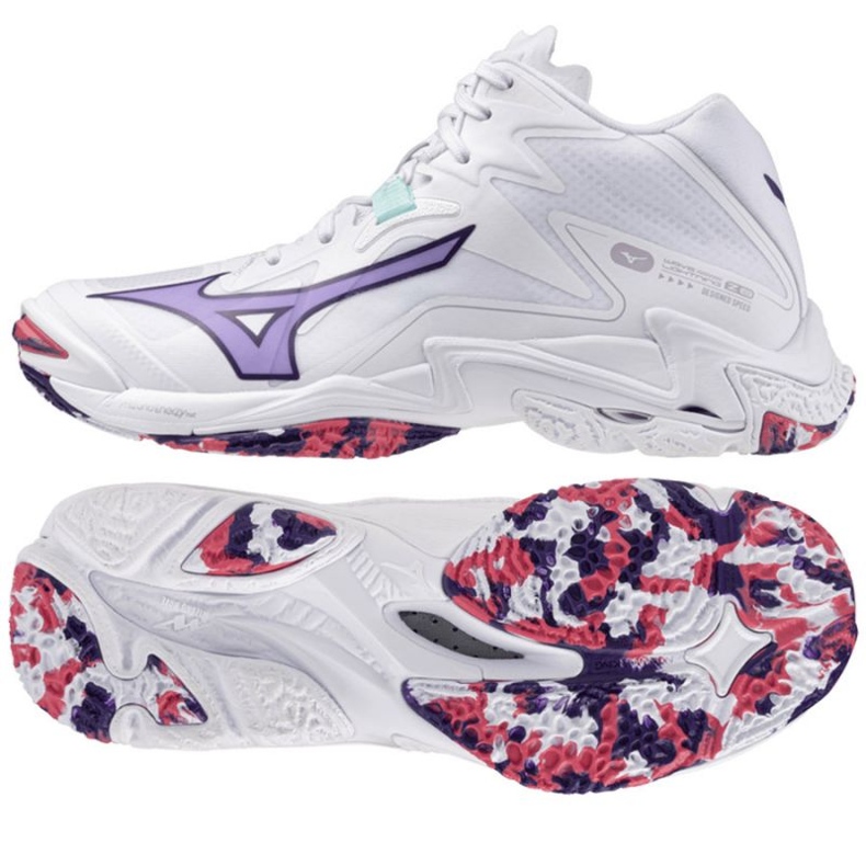 Mizuno Wave Lightning Z8 Mid V1GC240520 Scarpe bianche bianca