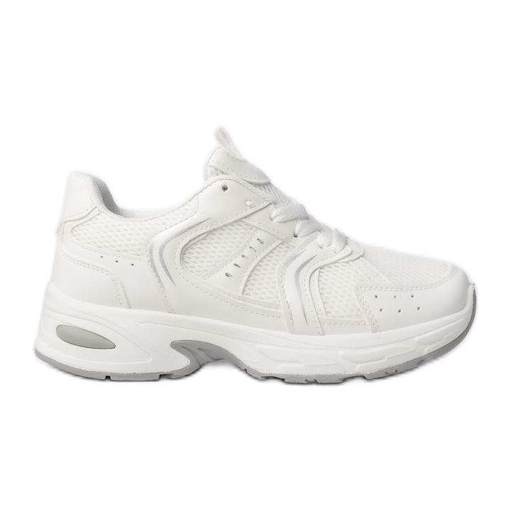 Sneaker femminili sulla piattaforma bianca
