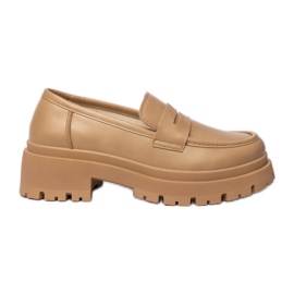 Mocassini da beige oscuri da donna