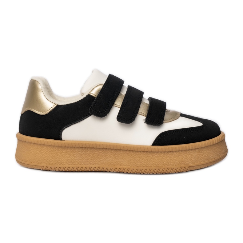 Sneaker femminili con inserti in bianco e nero metallici