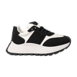 Sneaker sportive in bianco e nero femminile