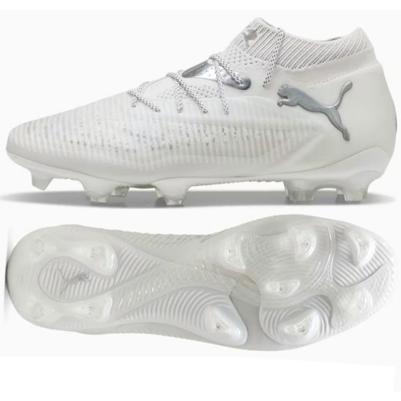 PUMA Future 8 Ultimate FG 108138-04 Scarpe bianche con calza bianca