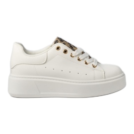 Sneaker sportive bianche da donna bianca