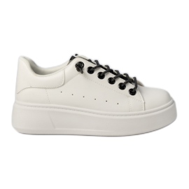 Sneaker sportive bianche e bianche femminili bianca