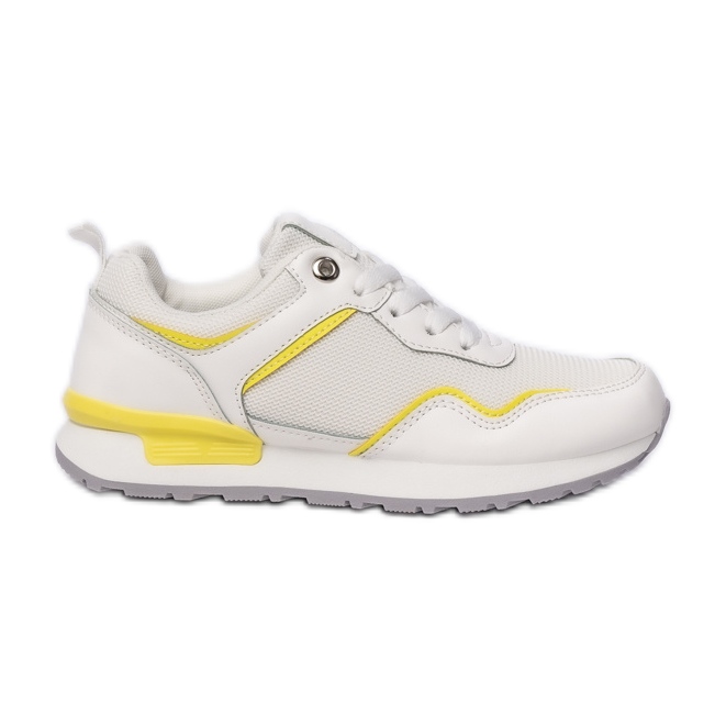 Sneaker sportive bianche da donna bianca