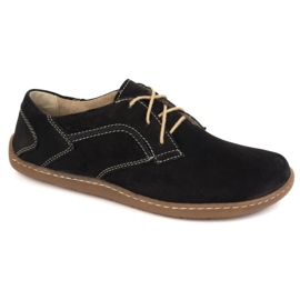 Olivier Scarpe in pelle minimalista di Barefoot femminile 1082 NUBUK NERO