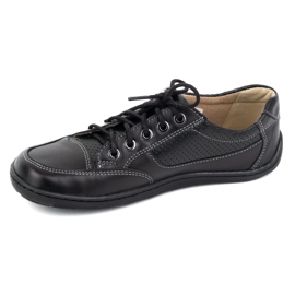 Scarpe in pelle minimalista a piedi nudi da donna Olivier 770 Nero