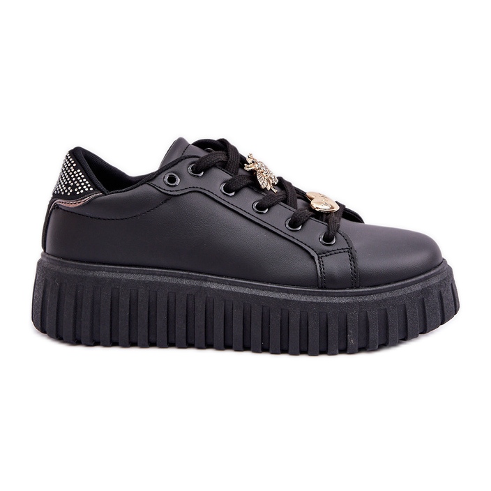 Sneaker femminili con spille nere nero