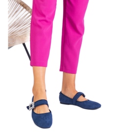 Balerina blu navy decorate con una fibbia con Crystaliki