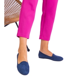 Navy Blue Classic Ballerinas di Ekozamszu