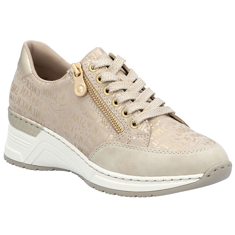 Scarpe da donna sneaker con spicchi comodi beige rieker n4316