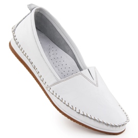 T.Sokolski Mocassini in pelle in pelle da donna bianco