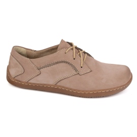 Olivier Scarpe in pelle minimalista femminile a piedi 1082 Cappuccino Nubuk beige