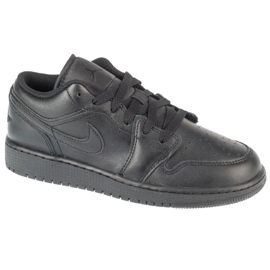 Air Jordan 1 Low GS 553560-093 Scarpe nere nero