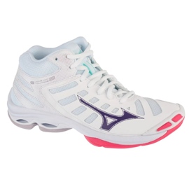 Tensione dell'onda Mizuno 2 Mid V1GC246520 Scarpe bianche bianca