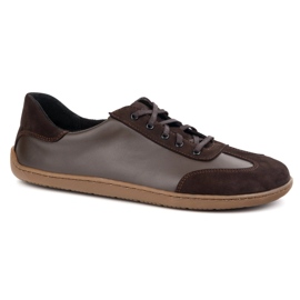Scarpe a piedi nudi in pelle minimalista wasak 0744w marrone