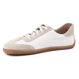 Scarpe a piedi nudi in pelle minimalista wasak 0744w bianco