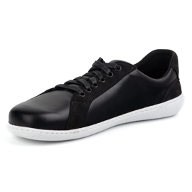 WASAK Scarpe in pelle minimalista maschile a piedi nudi 0741w nero