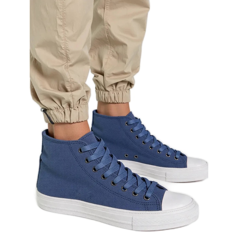 Sneaker blu livio jeans da donna