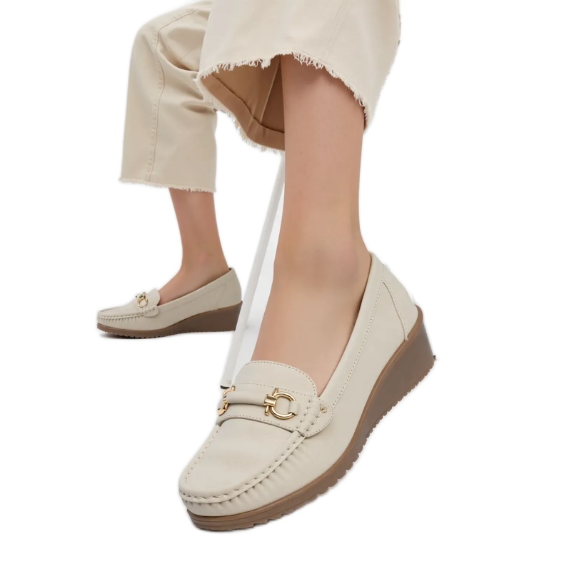 Mocassini mirena beige femminile