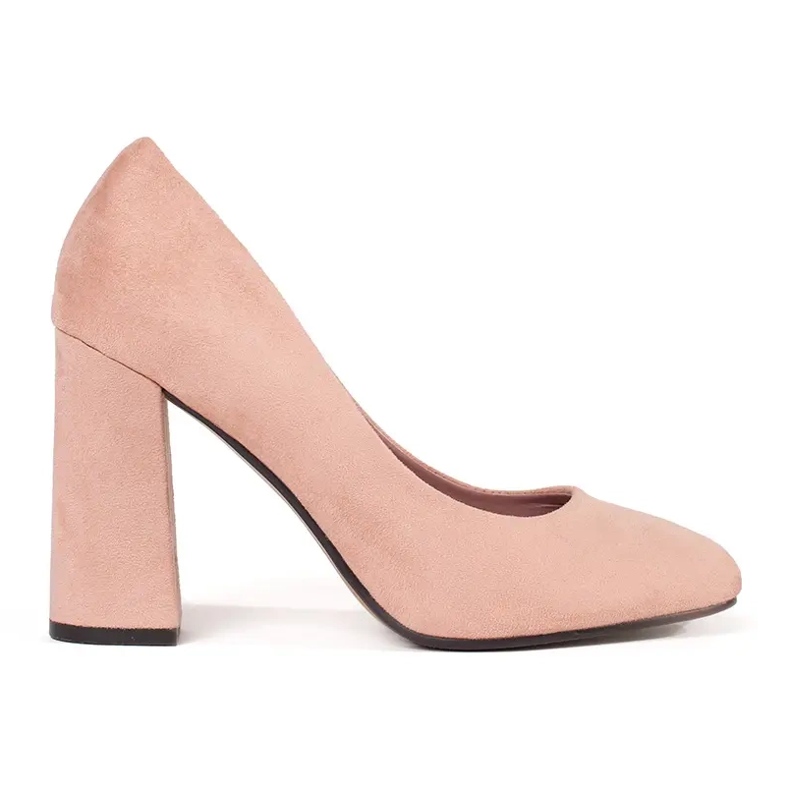 Seastar Pompe in pelle scamosciata beige su un post alto