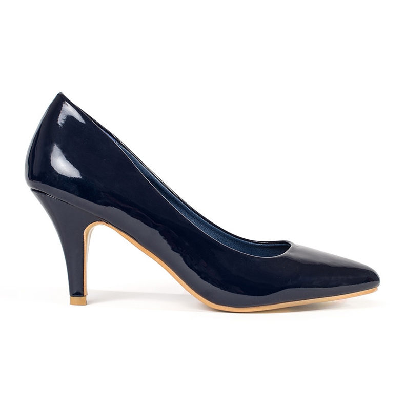 Tacco laccato blu navy