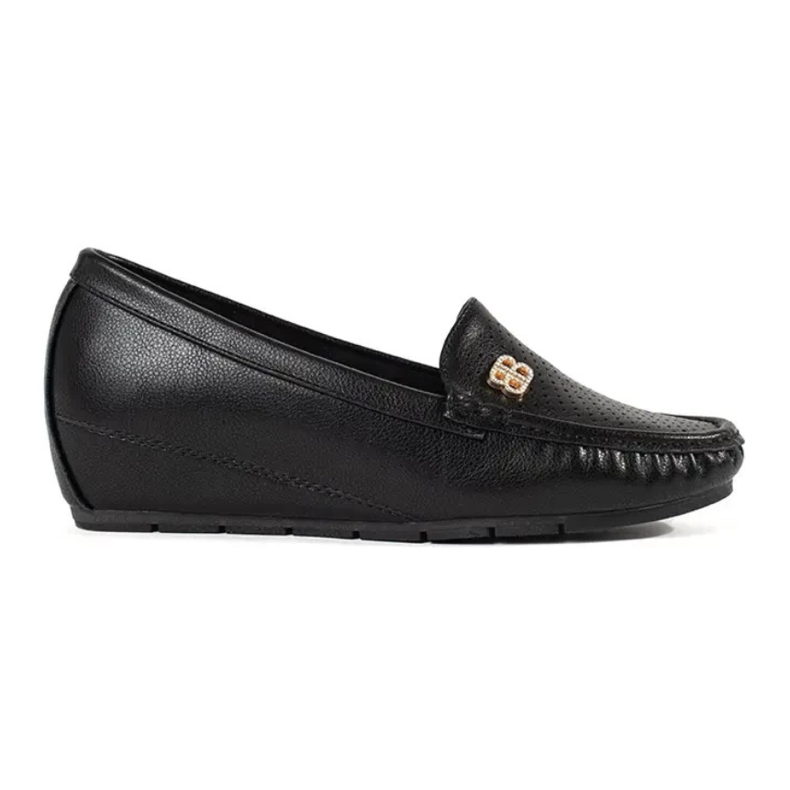 Goodin Scarpe da donna nera con un cuneo nascosto nero