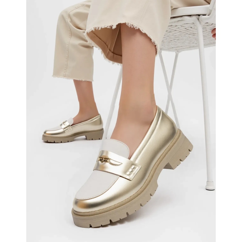 Mocassini d'oro femminile