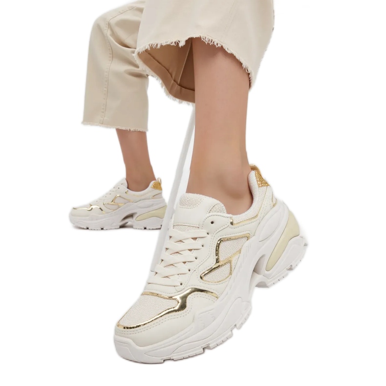 Sneaker glam beige