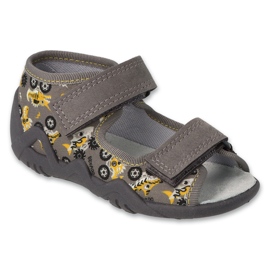 BEFADO SLIPER BABY GRIGIO CON VELCRO 350P055