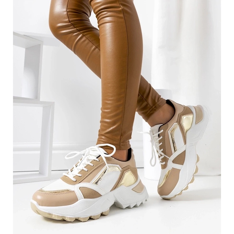 D/GMR Sneaker rosa con un accento metallico Gordani beige