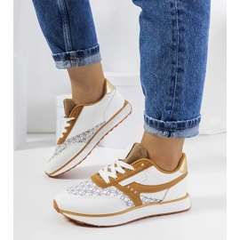 D/GMR Sneakers Chiara da donna bianche e marroni bianco