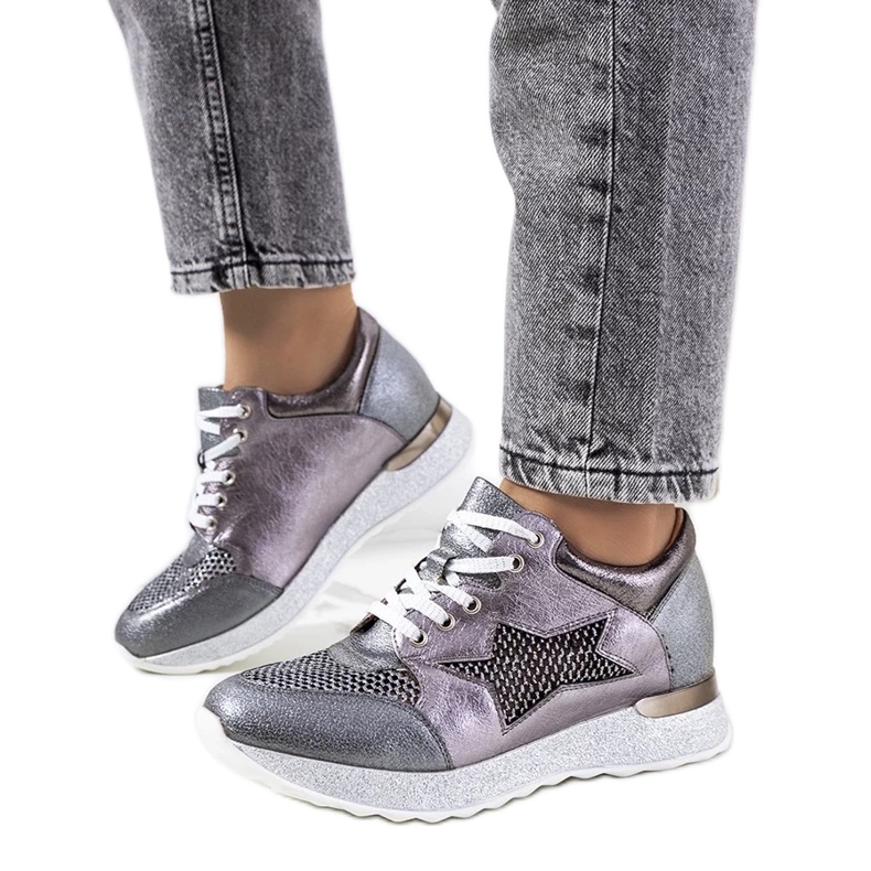 D/GMR Sneakers grigie metallizzate di Torres grigio