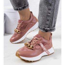 D/GMR Le sneakers rosa di Samina con catena
