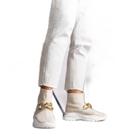 D/GMR Sneakers beige con catena Taryn